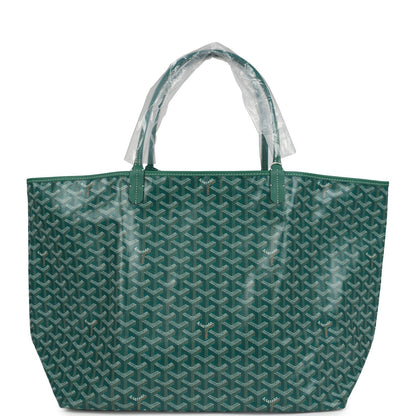 Goyard Goyardine Green St. Louis GM Tote Bag Palladium Hardware