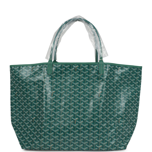Goyard Goyardine Green St. Louis GM Tote Bag Palladium Hardware