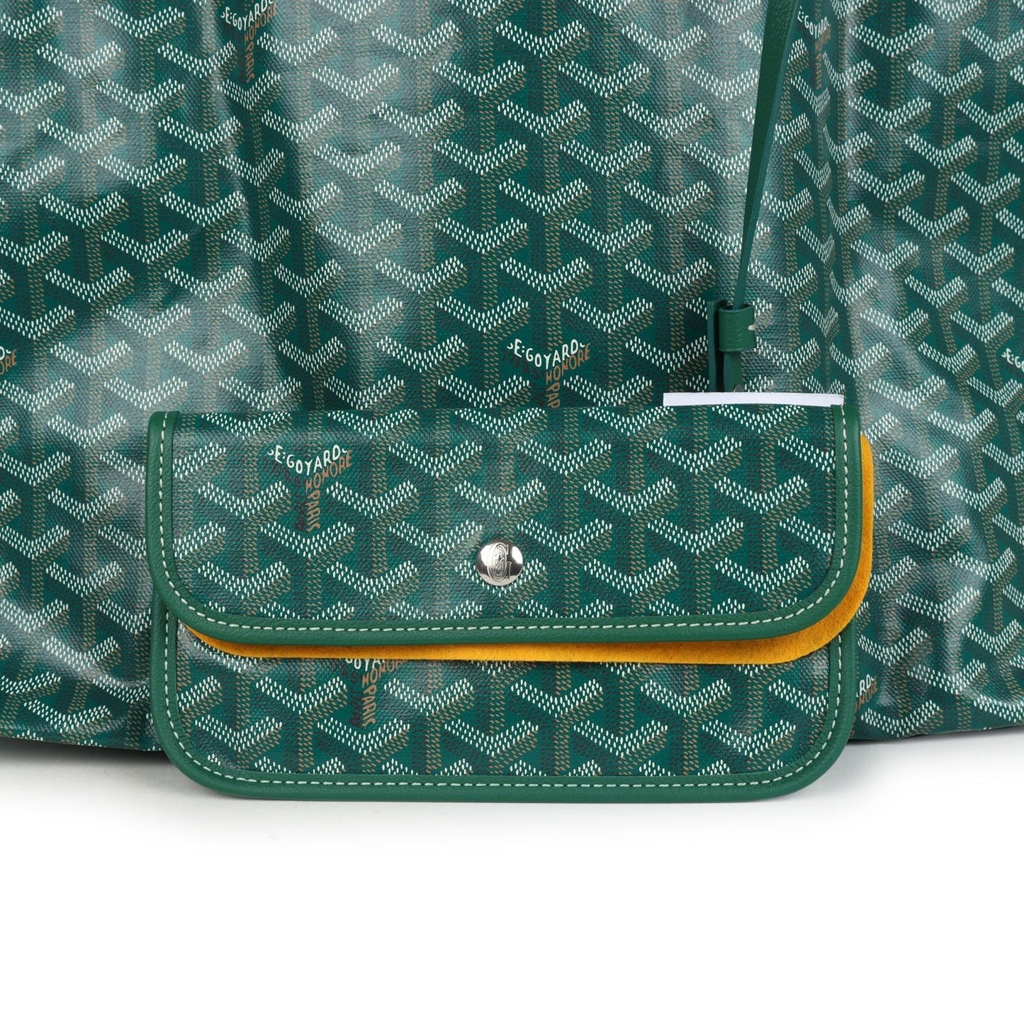 Goyard Goyardine Green St. Louis GM Tote Bag Palladium Hardware