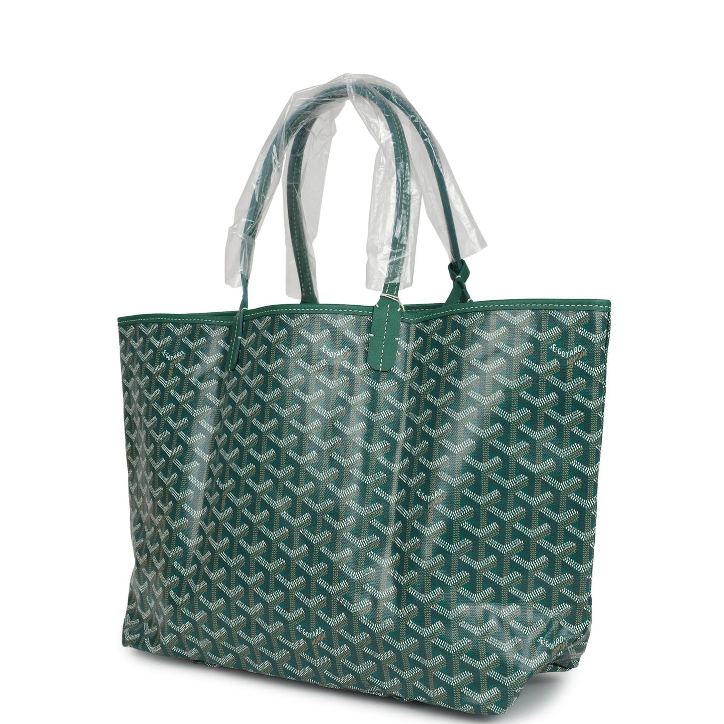 Goyard Goyardine Green St. Louis PM Tote Bag Palladium Hardware