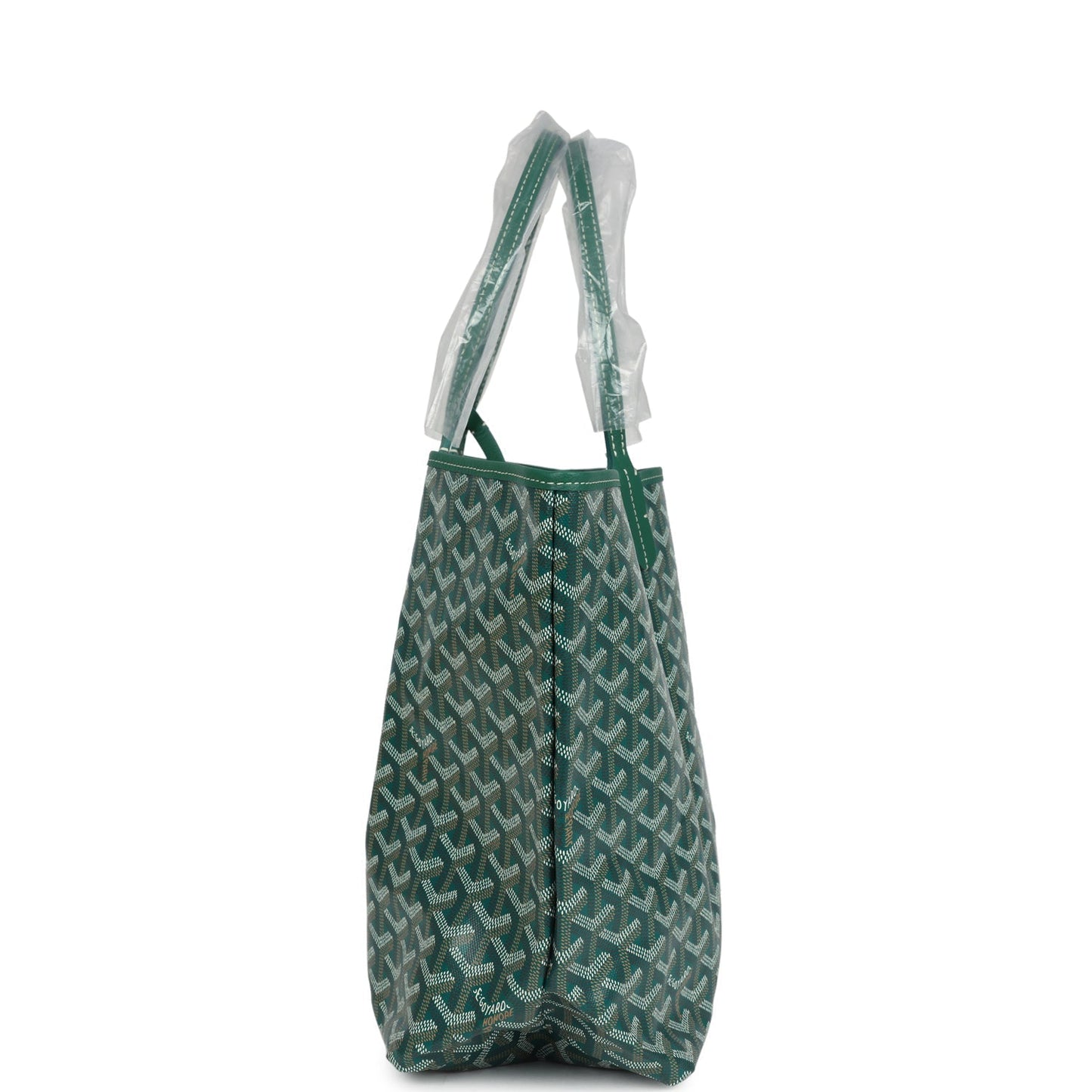 Goyard Goyardine Green St. Louis PM Tote Bag Palladium Hardware