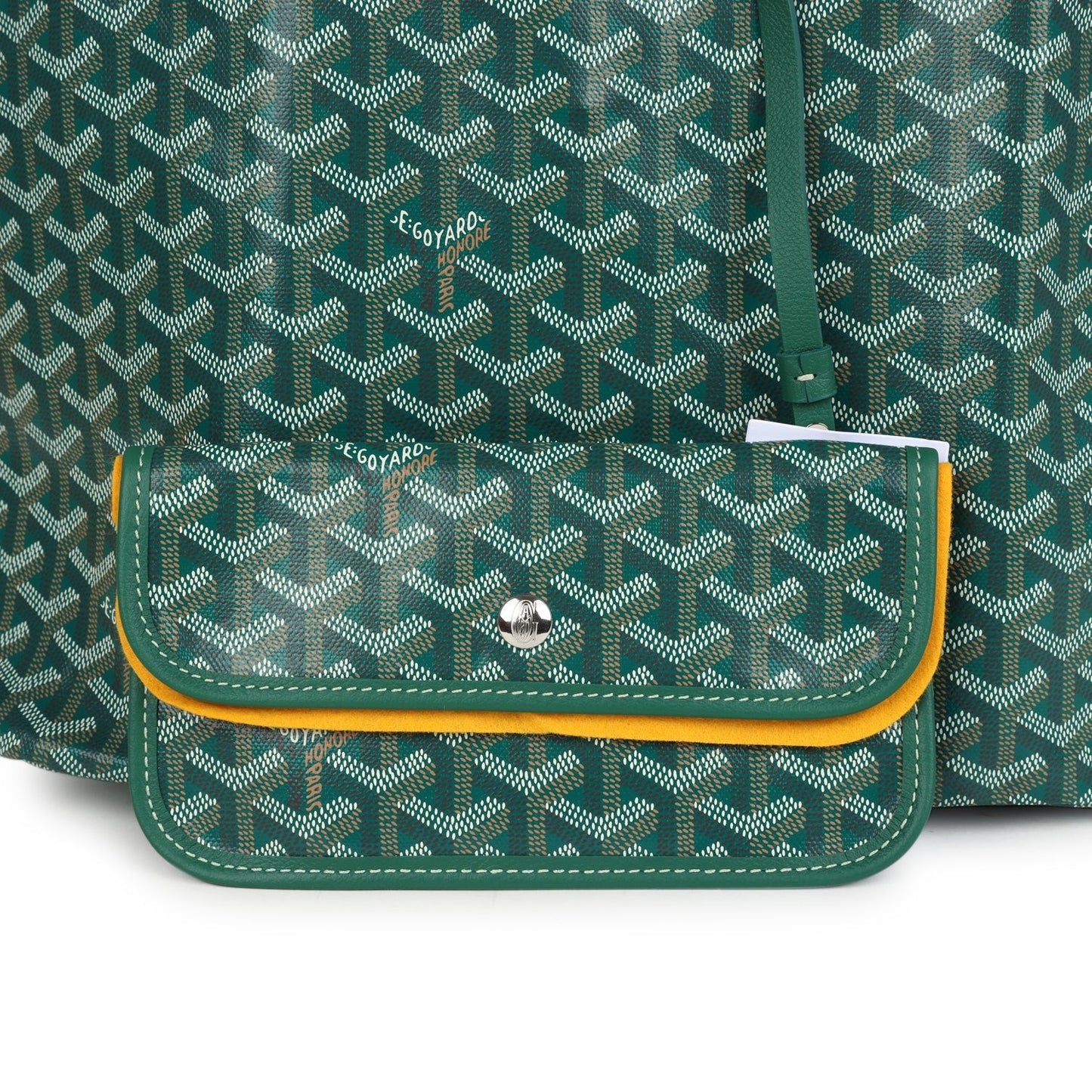 Goyard Goyardine Green St. Louis PM Tote Bag Palladium Hardware