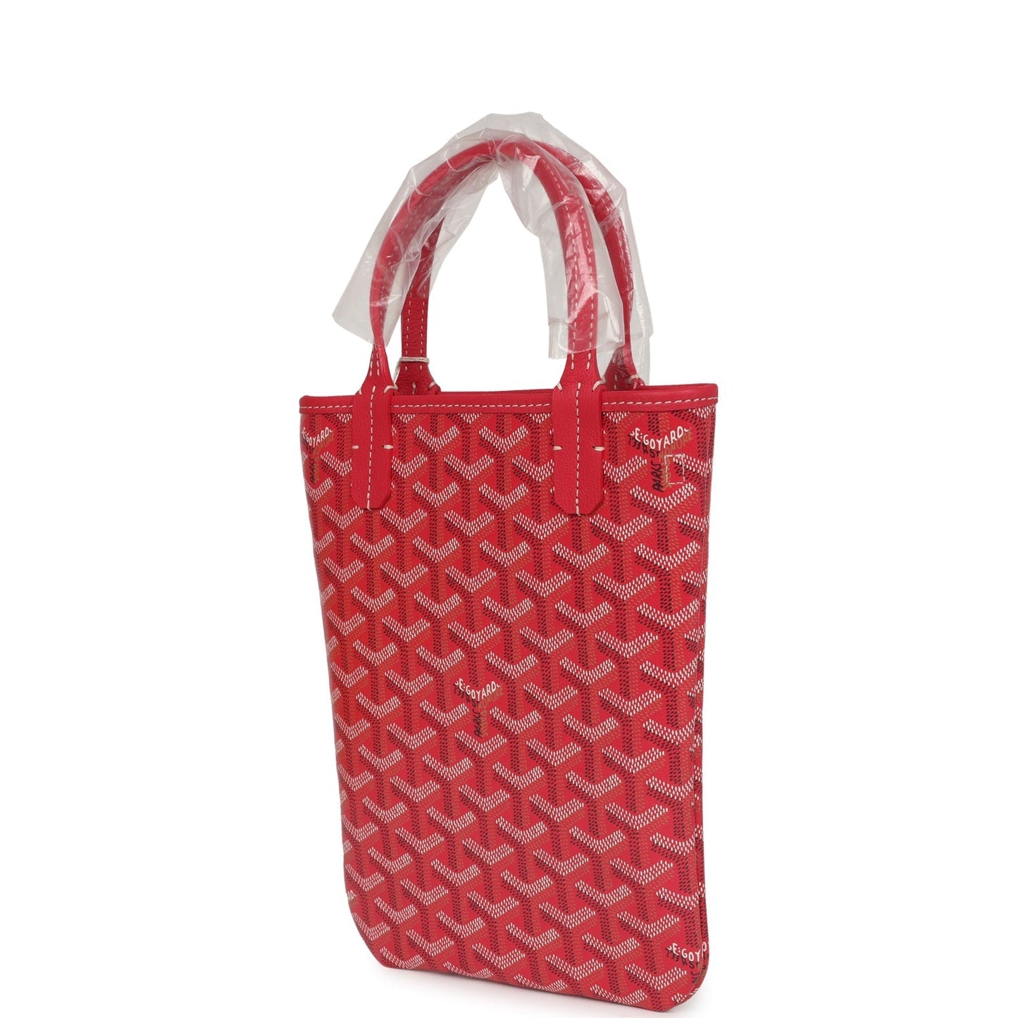 Goyard Goyardine Canvas Fuchsia Poitiers PM Bag Palladium Hardware