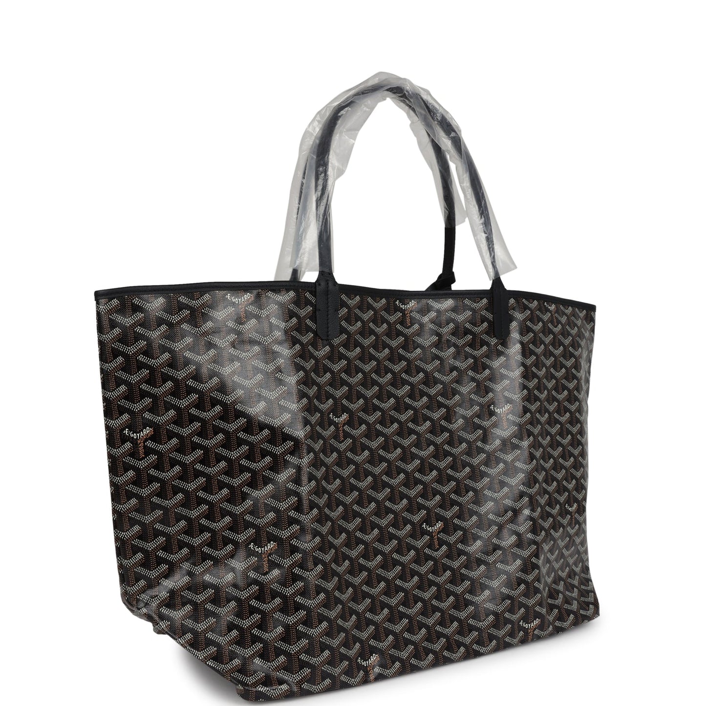 Goyard Goyardine Black Saint Louis GM Tote Bag Palladium Hardware