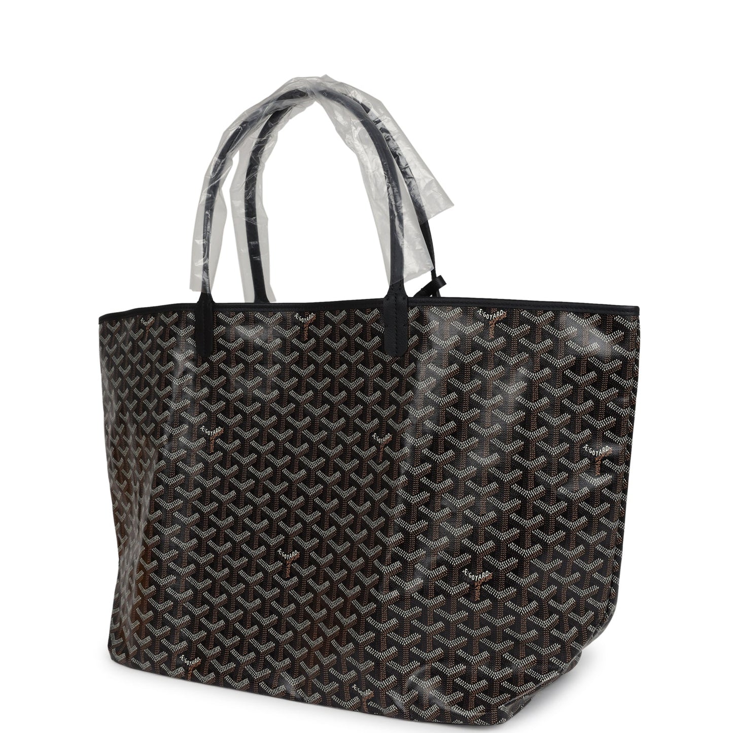 Goyard Goyardine Black Saint Louis GM Tote Bag Palladium Hardware