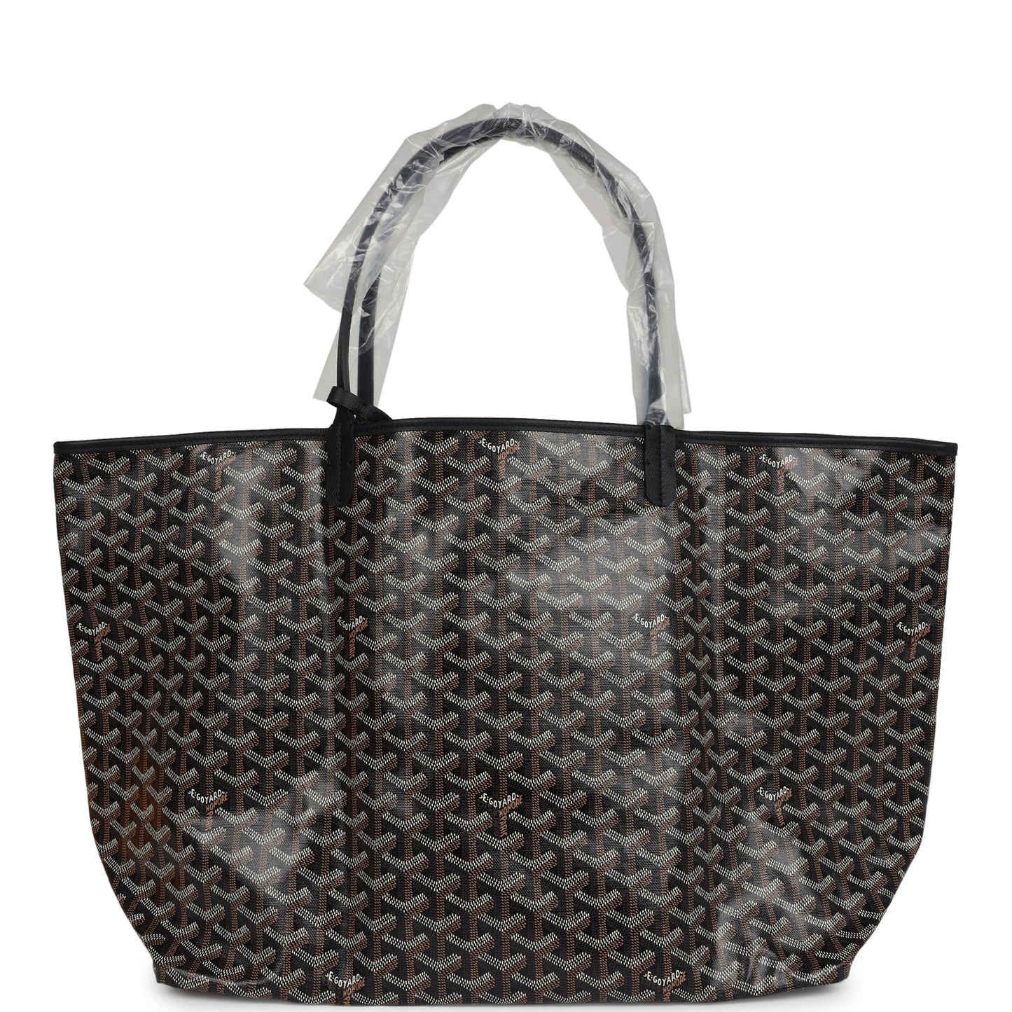 Goyard Goyardine Black Saint Louis GM Tote Bag Palladium Hardware