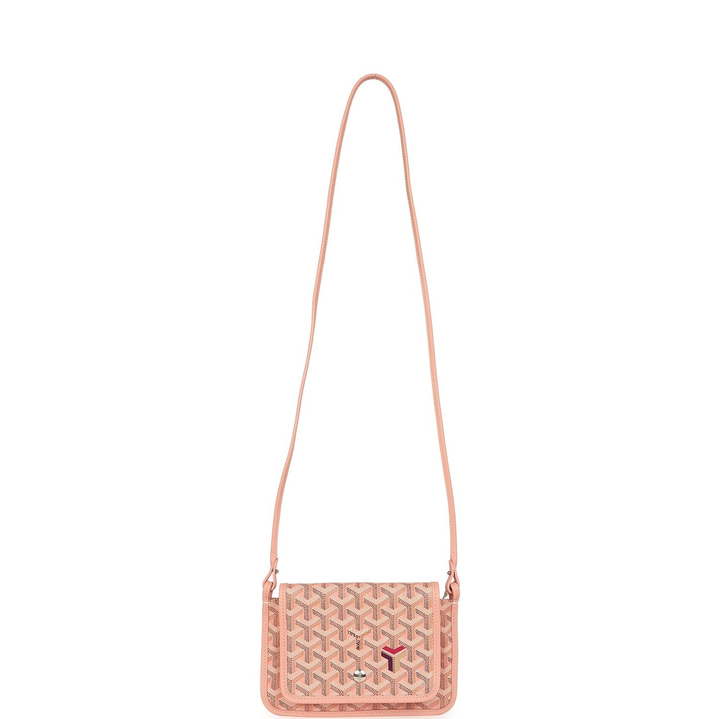 Goyard Plumet Pocket Wallet Pink Goyardine Palladium Hardware
