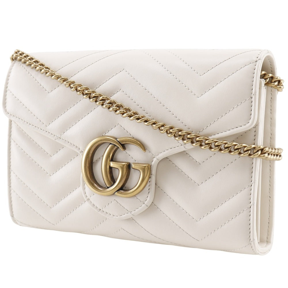 Gucci GG Marmont Calf 2way Chain Wallet
