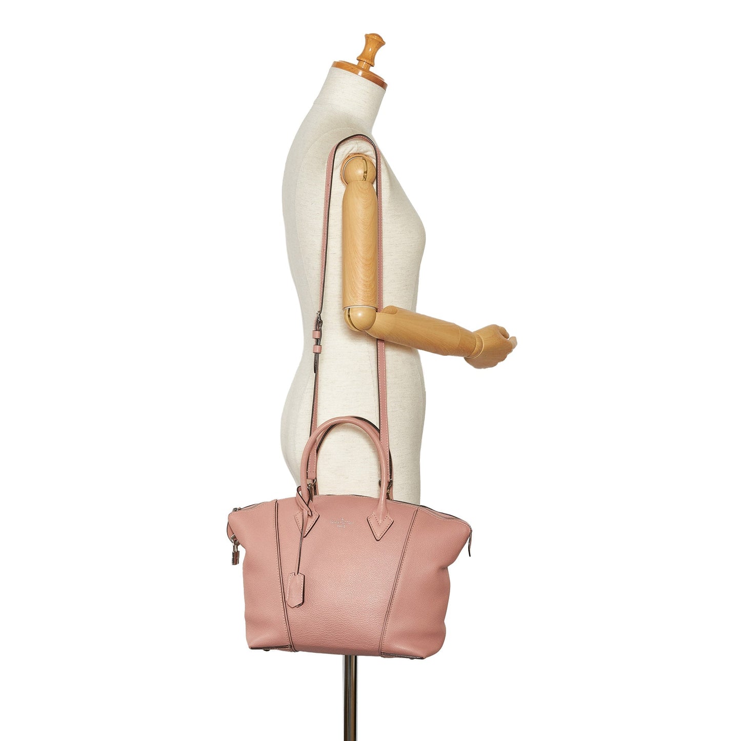 LOUIS VUITTON Veau Cachemire Soft Lockit PM Satchel