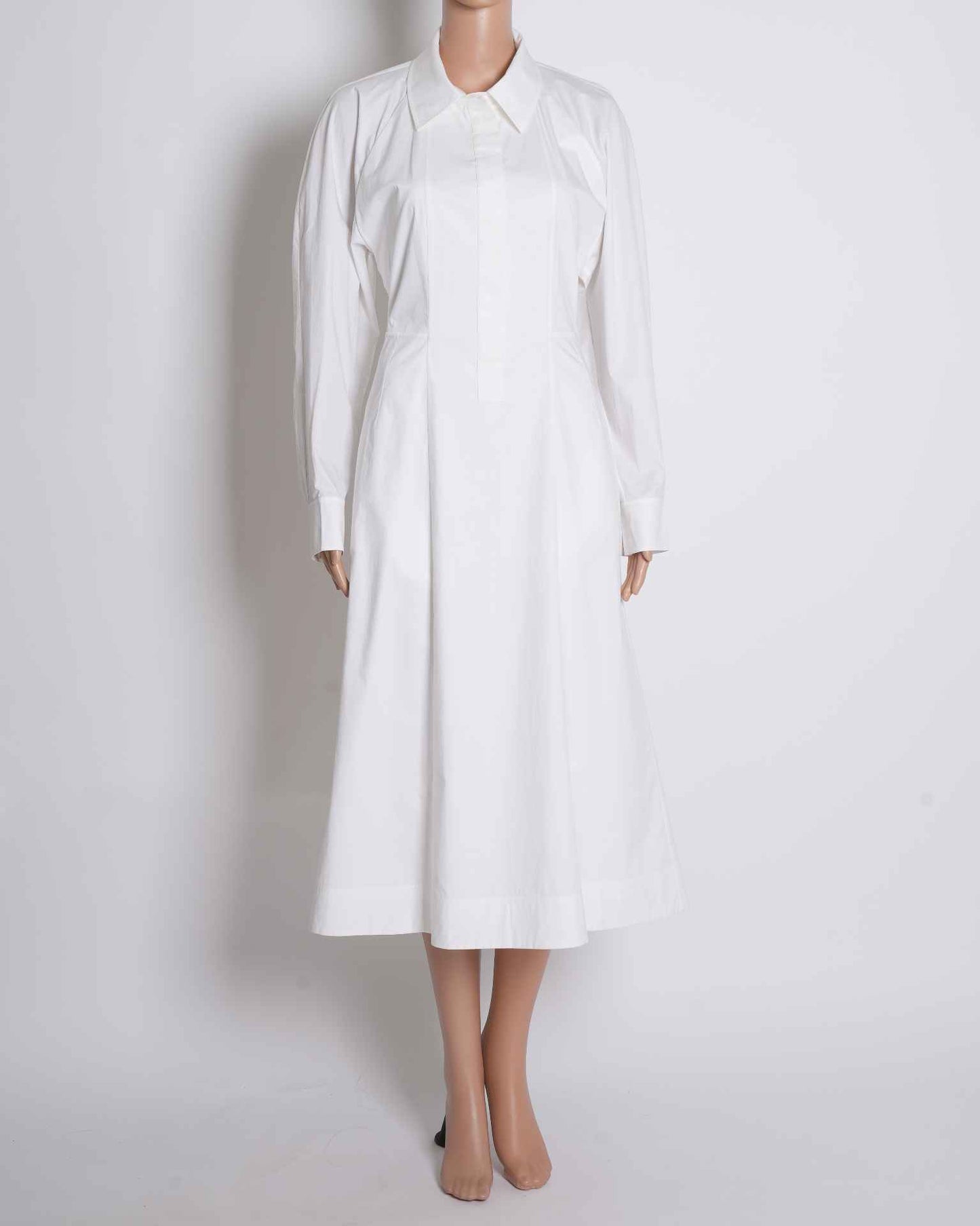 Burberry white long shirt dress