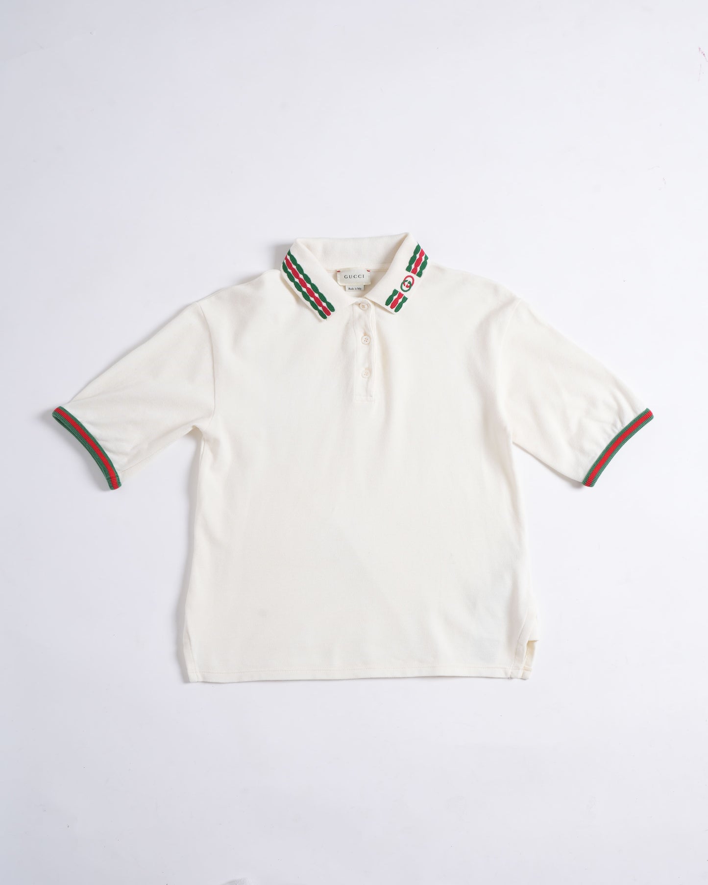 Gucci Kids Polo In White Boys