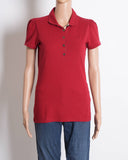 Burberry Red Half Sleeve Polo T-shirt