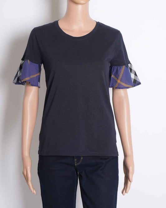 Burberry women's t-shirt in navy blue