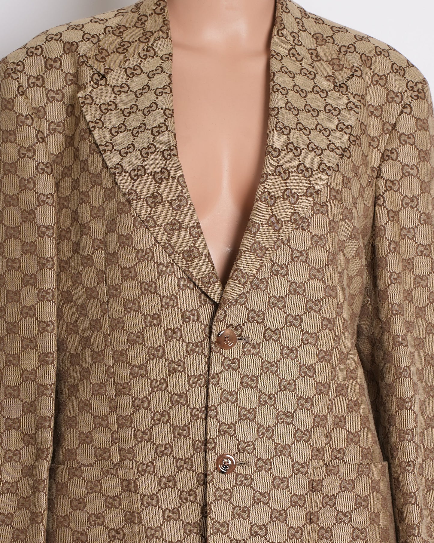 Gucci Linen Blend Canvas Formal Jacket