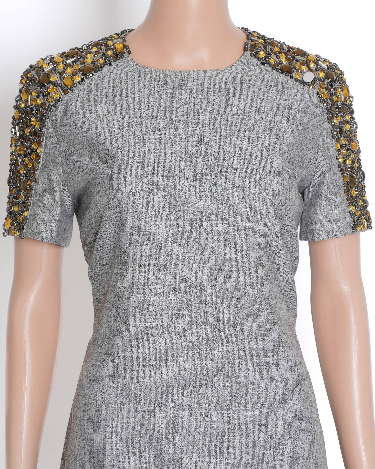 Burberry grey crystal embellished dress