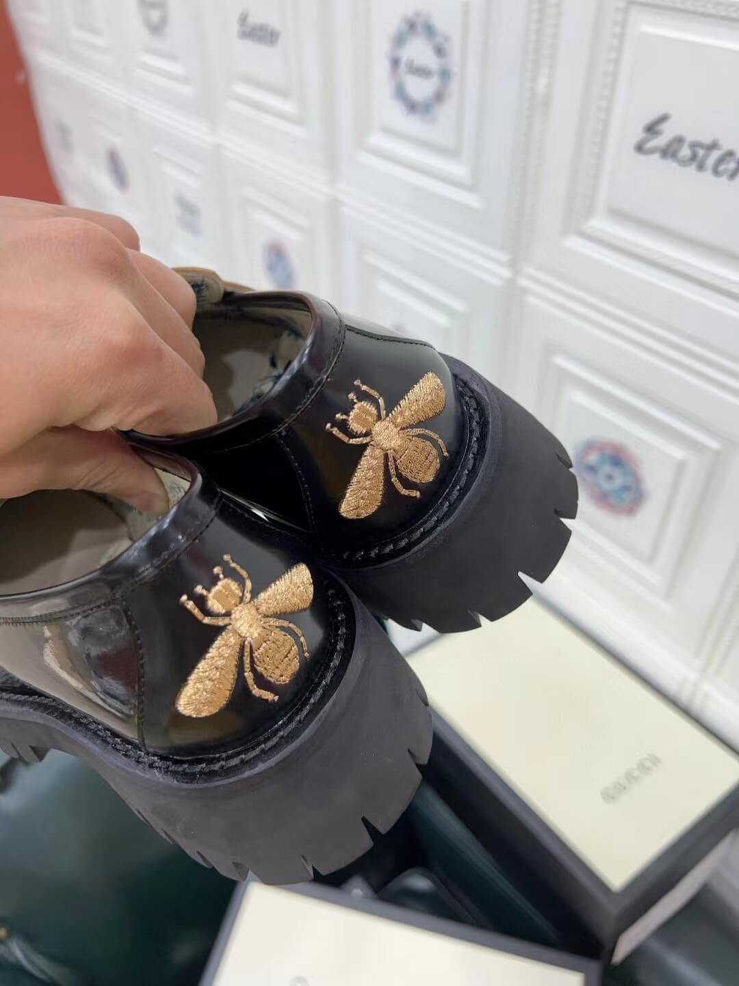 GC Flat Loafers for Women black bee