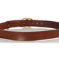 Gucci Brown Calfksin Wide GG Belt