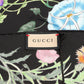 Gucci Black Floral Silk Scarf