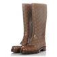 Gucci Brown GG Rain Boots