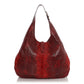 Gucci Red Python Nouveau Ring Jackie Hobo