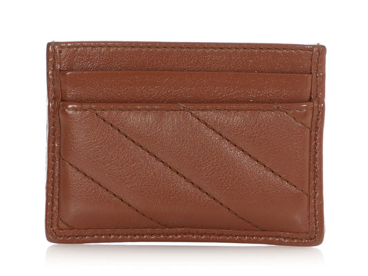 Gucci Brown Matelass? GG Marmont Card Case