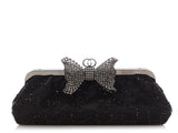 Gucci Black Crystal Broad Clutch