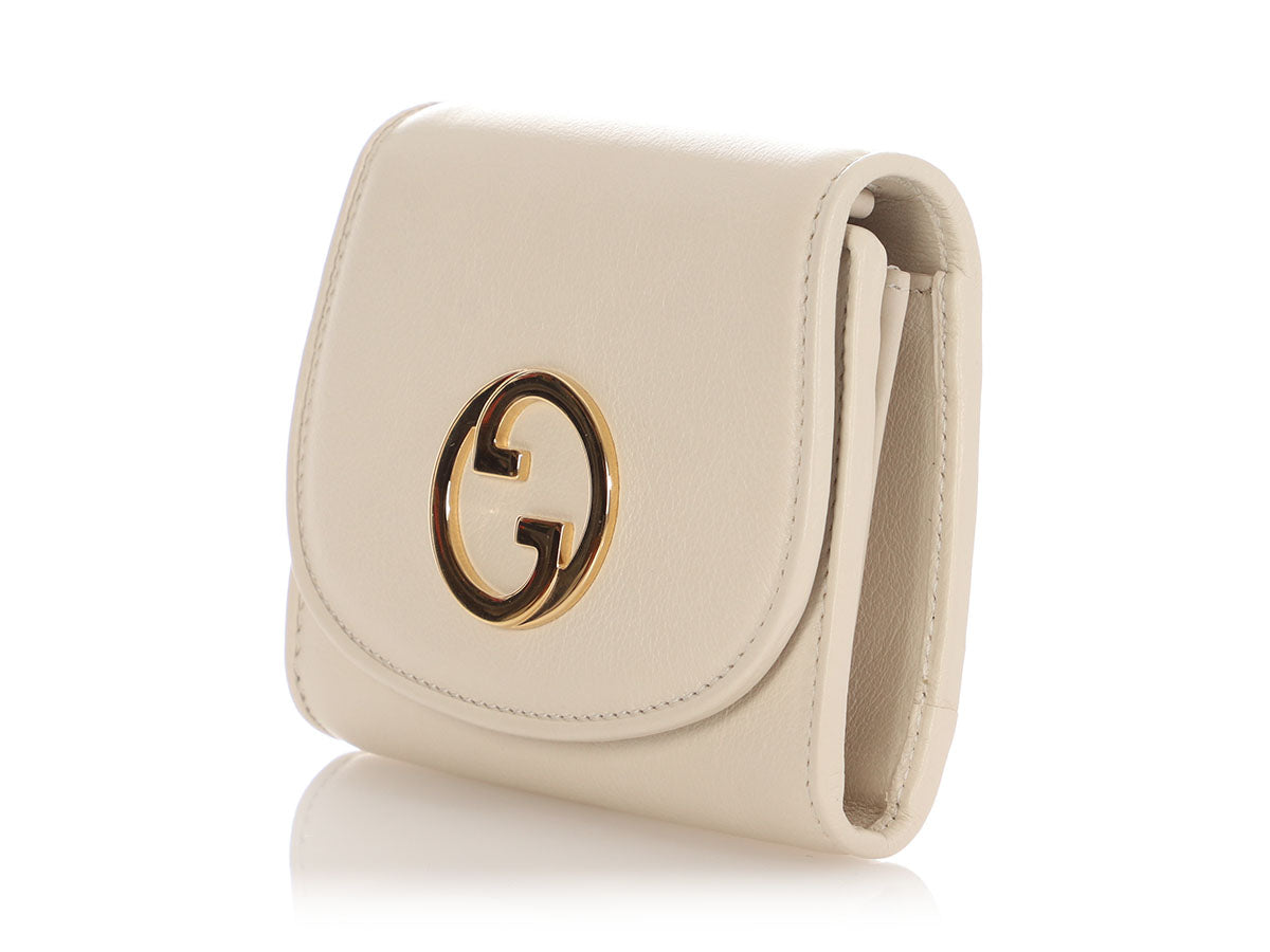 Gucci Medium White Blondie Chain Wallet