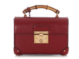Gucci Small Red Bamboo Padlock Shoulder Bag