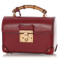 Gucci Small Red Bamboo Padlock Shoulder Bag