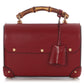 Gucci Small Red Bamboo Padlock Shoulder Bag