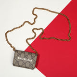Gucci x Balenciaga Mini Hacker Project Monogram Cash Wallet on Chain