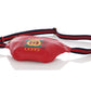 Gucci Small Hibiscus Red Leather Coco Capitan Logo Belt Bag