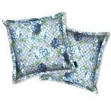GG Logo Blooms Hydrangea Silk Scarf Pillows 20"
