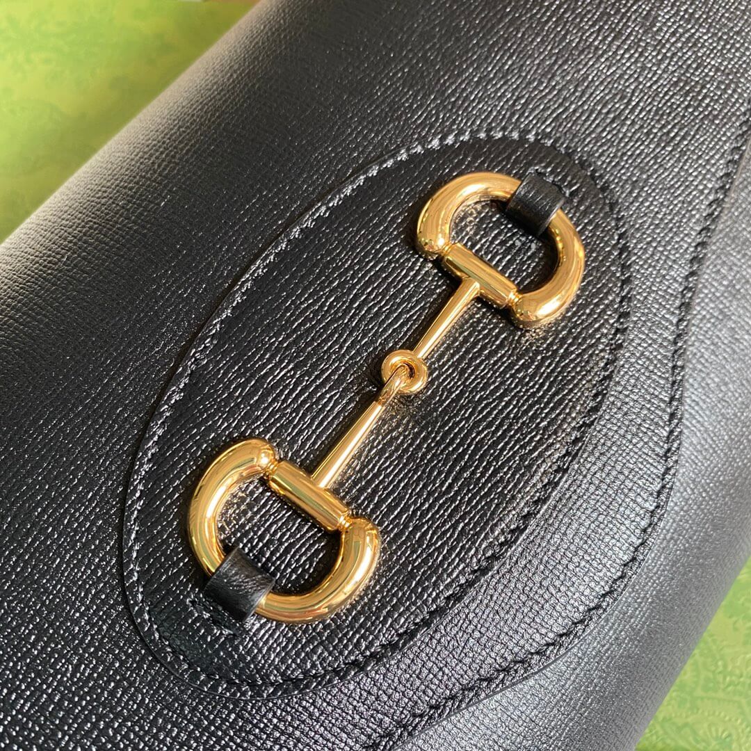 GG Horsebit Envelope chain sling bag black