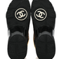 Chanel Black/Gold Suede and Leather CC Low Top Sneakers - FULL SET