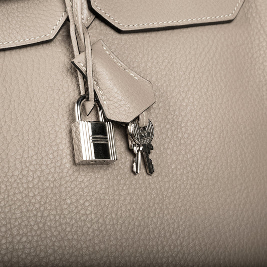 Birkin 40 - Gris Tourterelle Clemence - PHW