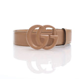GUCCI AZALEA CALFSKIN ENAMEL MONOCHROM DOUBLE G BELT