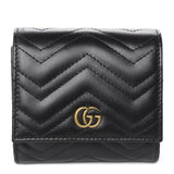 GUCCI GG MARMONT CALFSKIN LEATHER COMPACT WALLET