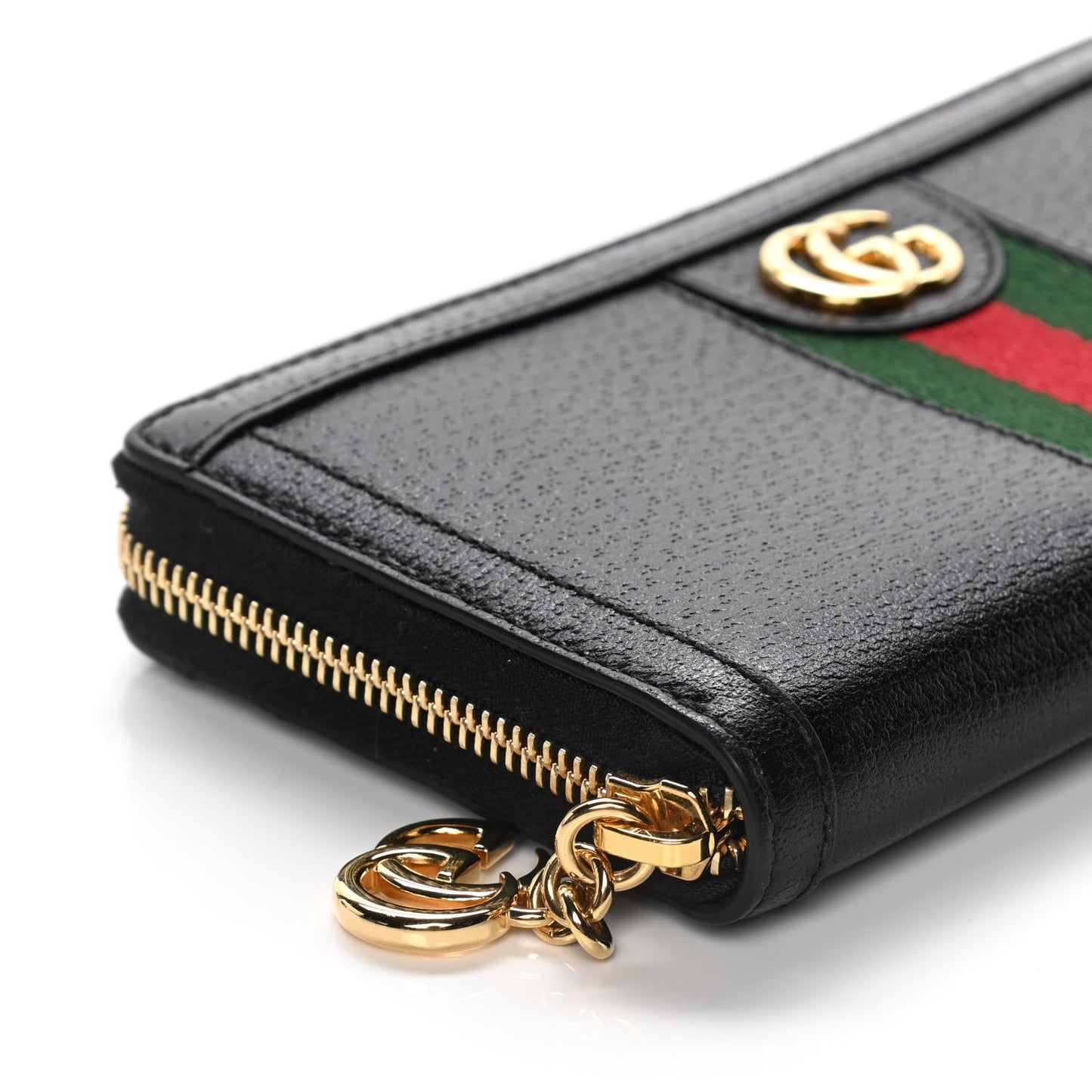 GCI CALFSKIN LEATHER OPHIDIA WEB ZIP AROUND WALLET