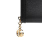 GCI CALFSKIN LEATHER OPHIDIA WEB ZIP AROUND WALLET