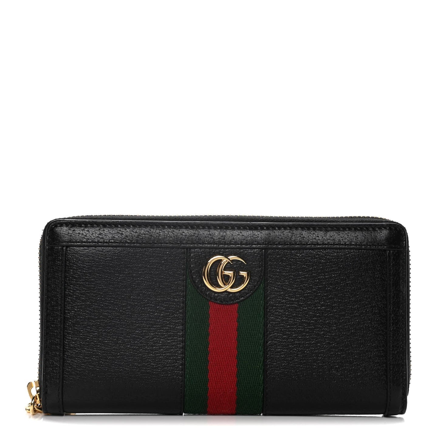 GCI CALFSKIN LEATHER OPHIDIA WEB ZIP AROUND WALLET