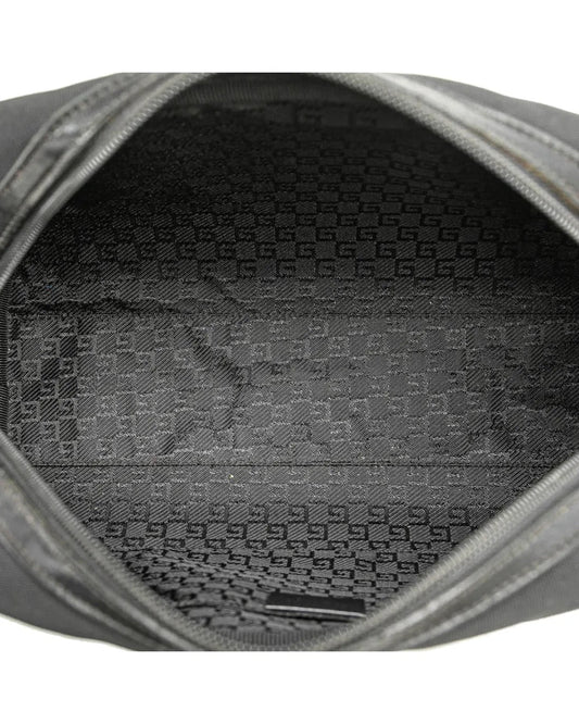 GUCCI CANVAS LEATHER TRIM COSMETIC BAG