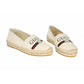 GUCCI LOGO PRINTED CANVAS ESPADRILLES