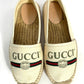 GUCCI LOGO PRINTED CANVAS ESPADRILLES