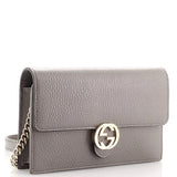 GCI DOLLAR CALFSKIN INTERLOCKING GG WALLET ON CHAIN