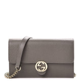 GUCCI DOLLAR CALFSKIN INTERLOCKING GG WALLET ON CHAIN