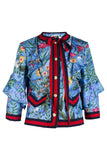 GUCCI FLORA RUFFLED SILK JACKET