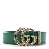 GUCCI GG POURED GLASS CALFSKIN LEATHER BELT