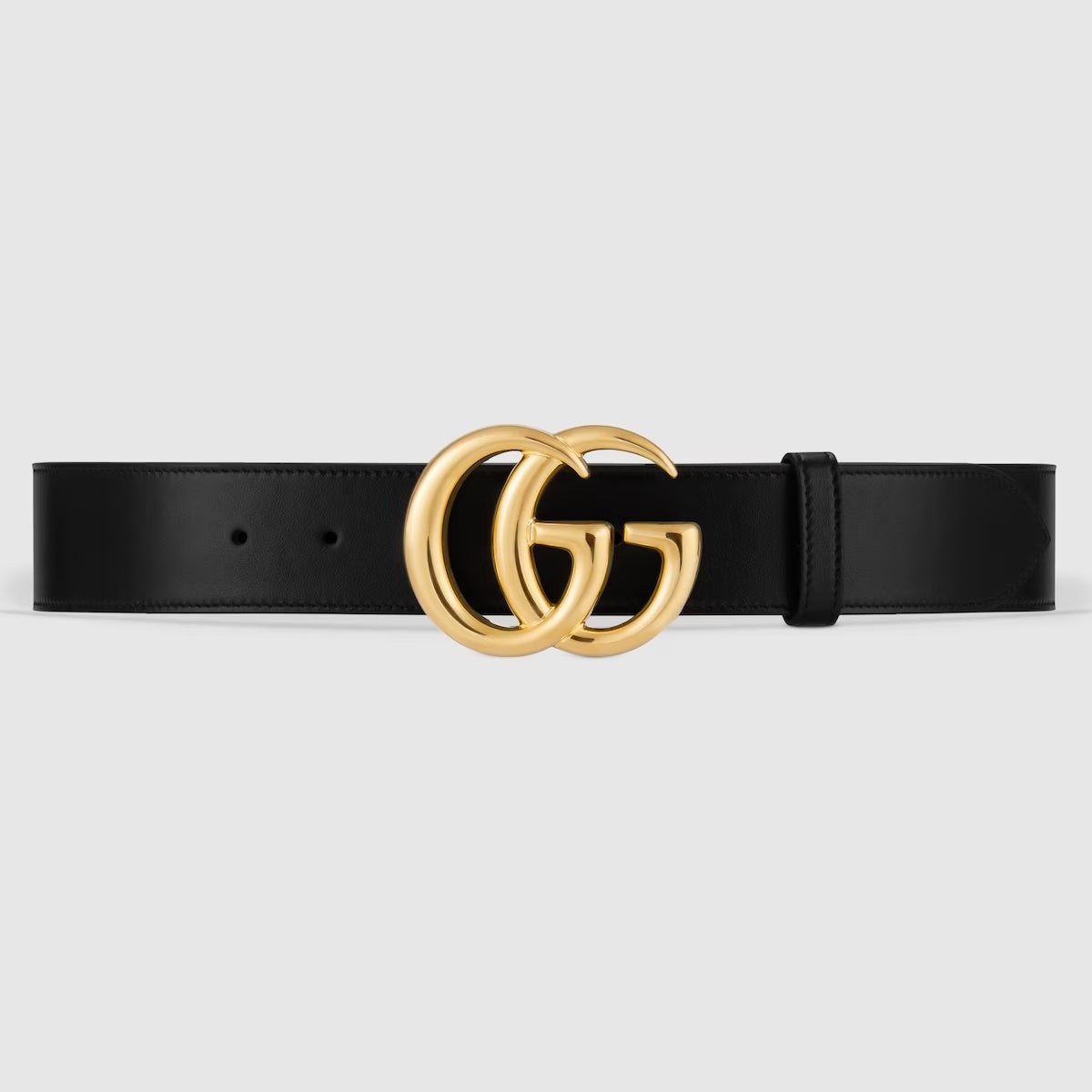 GUCCI GG MARMONT DOUBLE G CALFSKIN LEATHER BELT