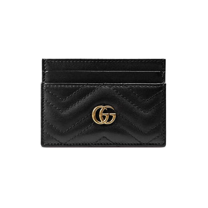 GUCCI GG MARMONT CALFSKIN LEATHER CARD CASE
